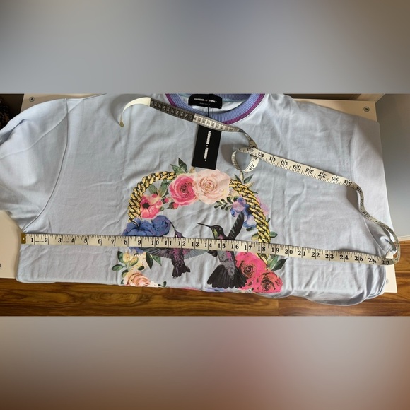 Homme + Femme - PARADISE CHAIN TEE Hummingbirds in Blue - XXL NWT - Picture 8 of 9